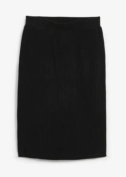 Strickrock in schwarz von vorne - bonprix Strickrock in schwarz von vorne - bonprix