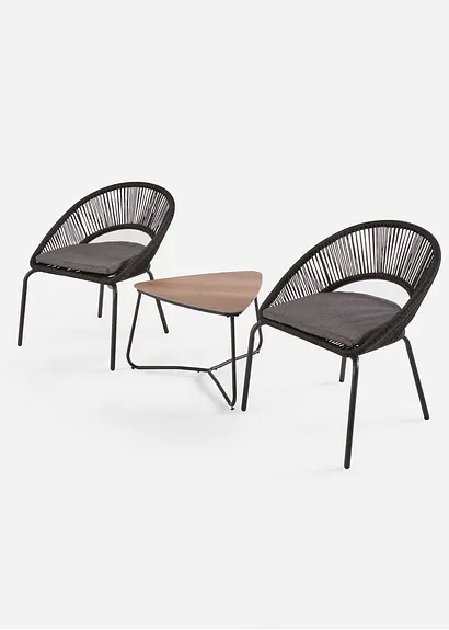 Gartenmöbel Set (5-tlg. Set) in schwarz - bonprix Gartenmöbel Set (5-tlg. Set) in schwarz - bonprix