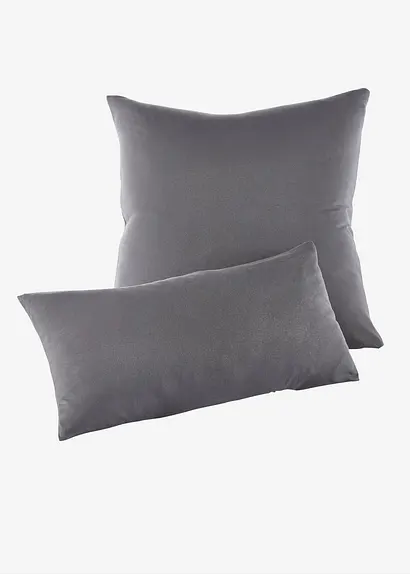 Jersey Kissenbezug (2er Pack) in grau - bonprix Jersey Kissenbezug (2er Pack) in grau - bonprix