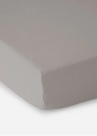 Jersey 40cm Spannbettlaken in braun von vorne - bonprix Jersey 40cm Spannbettlaken in braun von vorne - bonprix