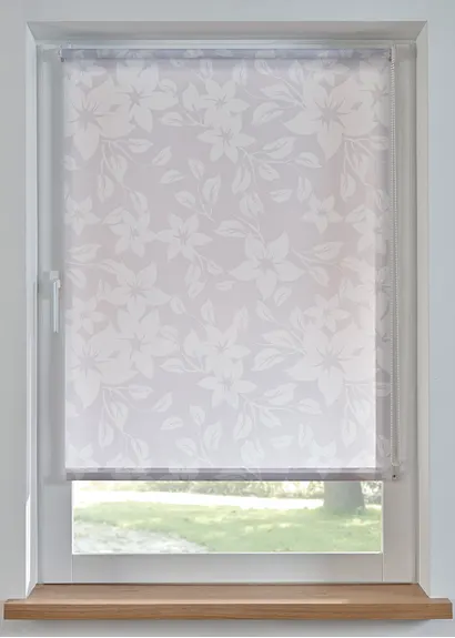 Sichtschutzrollo mit Blumendruck in grau - bonprix Sichtschutzrollo mit Blumendruck in grau - bonprix