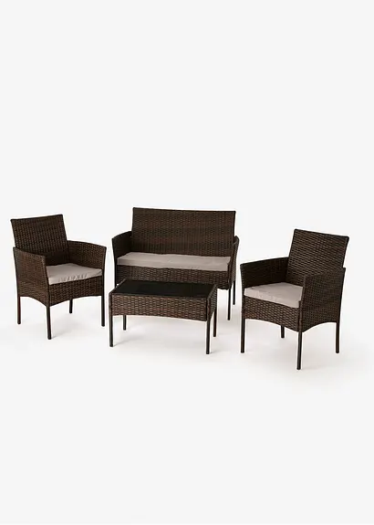 Gartenmöbel Set (4-tlg. Set) in braun - bonprix Gartenmöbel Set (4-tlg. Set) in braun - bonprix