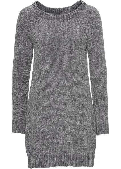 Oversize-Kleid in Strick in grau von vorne - bonprix Oversize-Kleid in Strick in grau von vorne - bonprix