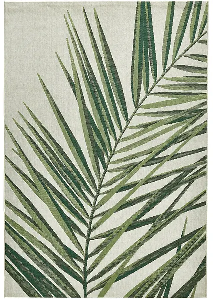 In- und Outdoor Teppich mit großem Palmmotiv in grün - bonprix In- und Outdoor Teppich mit großem Palmmotiv in grün - bonprix