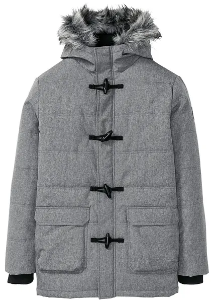 Stepp-Winterjacke in grau von vorne - RAINBOW Stepp-Winterjacke in grau von vorne - RAINBOW