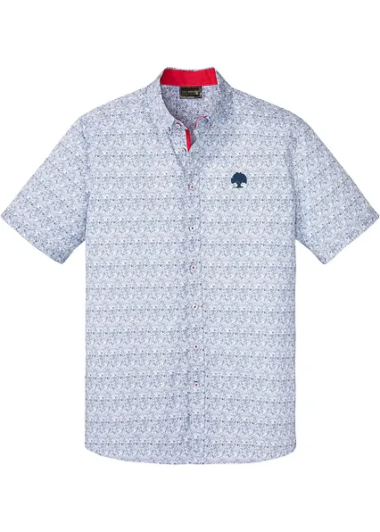 Kurzarmhemd aus reiner Baumwolle in weiß von vorne - bonprix Kurzarmhemd aus reiner Baumwolle in weiß von vorne - bonprix