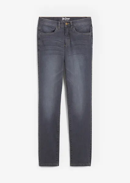 Straight Jeans Mid Waist, Ultra Soft in blau von vorne - bonprix Straight Jeans Mid Waist, Ultra Soft in blau von vorne - bonprix