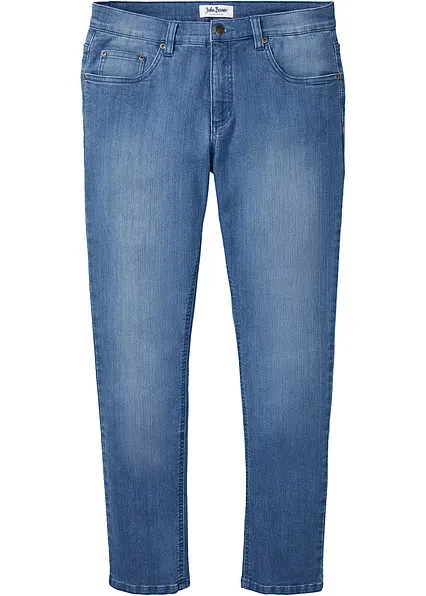 Leichte Slim Fit Stretch-Jeans, Straight in blau von vorne - bonprix Leichte Slim Fit Stretch-Jeans, Straight in blau von vorne - bonprix