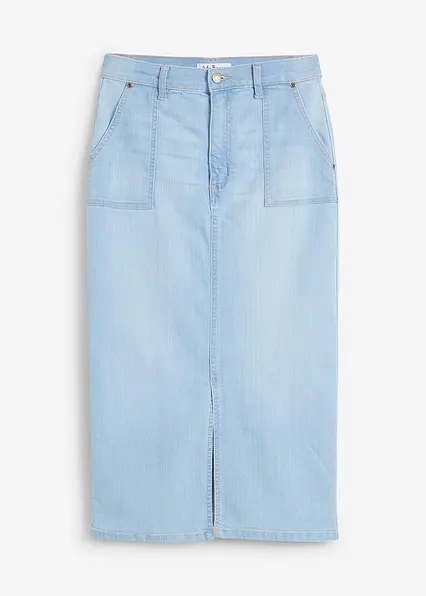 Jeansrock mit Schlitz in blau von vorne - bonprix Jeansrock mit Schlitz in blau von vorne - bonprix
