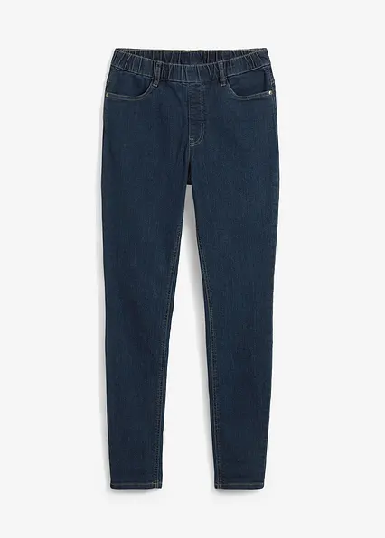 Jeggings High Waist, Bequembund in blau von vorne - bonprix Jeggings High Waist, Bequembund in blau von vorne - bonprix