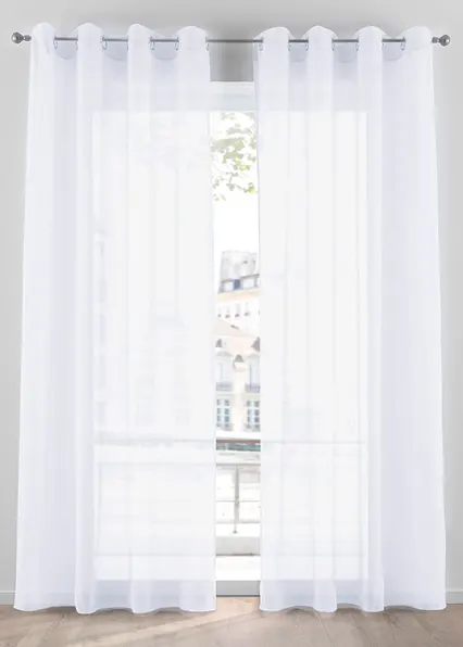Gardine aus leichtem Voile (1er Pack) in weiß - bonprix Gardine aus leichtem Voile (1er Pack) in weiß - bonprix