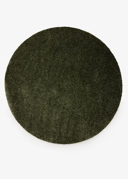 Runder waschbarer Teppich mit weichem Flor in grün von vorne - bonprix Runder waschbarer Teppich mit weichem Flor in grün von vorne - bonprix