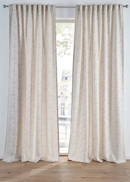 Jacquard Vorhang mit Glanzeffekt (1er Pack) in weiß - bonprix Jacquard Vorhang mit Glanzeffekt (1er Pack) in weiß - bonprix