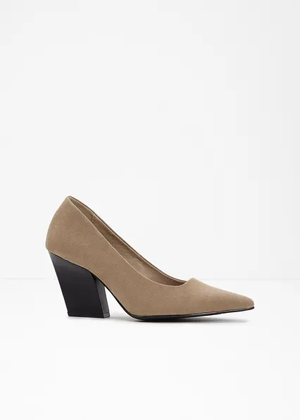 Pumps mit Blockabsatz in grün - bonprix Pumps mit Blockabsatz in grün - bonprix