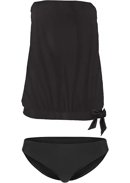 Oversize Tankini mit abnehmbaren Trägern (2-tlg. Set) in schwarz - bonprix Oversize Tankini mit abnehmbaren Trägern (2-tlg. Set) in schwarz - bonprix