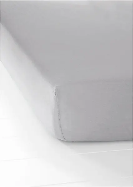 Jersey Spannbettlaken in grau von vorne - bonprix Jersey Spannbettlaken in grau von vorne - bonprix