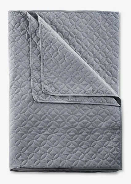 Tagesdecke mit Steppung in grau von vorne - bonprix Tagesdecke mit Steppung in grau von vorne - bonprix