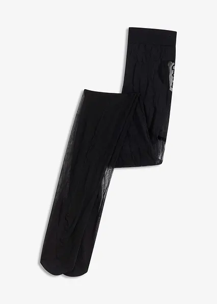Strumpfhose in Strapsstrumpfoptik 30 DEN in schwarz von vorne - bonprix Strumpfhose in Strapsstrumpfoptik 30 DEN in schwarz von vorne - bonprix