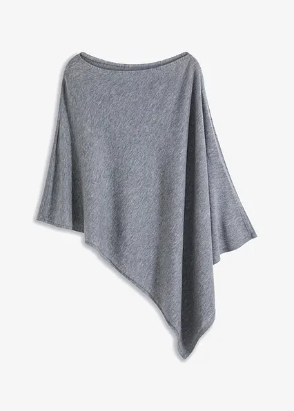Wollponcho in grau von vorne - bonprix Wollponcho in grau von vorne - bonprix