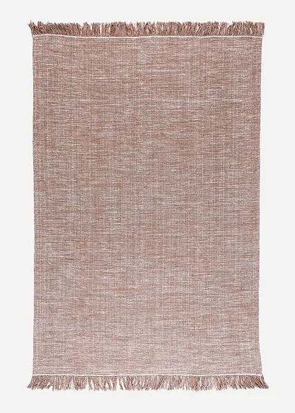 Kelim-Teppich mit Fransen in beige von vorne - bonprix Kelim-Teppich mit Fransen in beige von vorne - bonprix