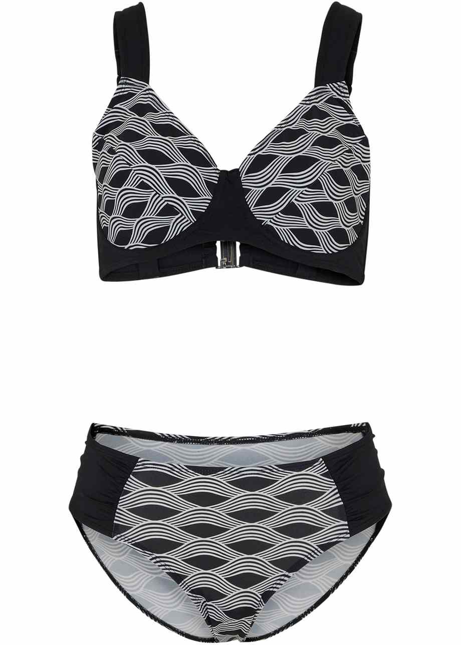 Toller Minimizer Bikini Mit Stilvollem Druck Schwarz Wei Cup E