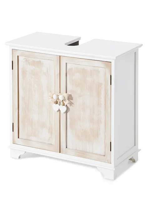 Waschbeckenunterschrank mit Herz in weiß von vorne - bpc living bonprix collection Waschbeckenunterschrank mit Herz in weiß von vorne - bpc living bonprix collection