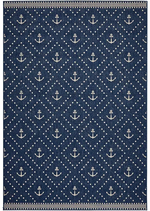 In- und Outdoor Teppich mit Anker Motiv in blau - bpc living bonprix collection In- und Outdoor Teppich mit Anker Motiv in blau - bpc living bonprix collection