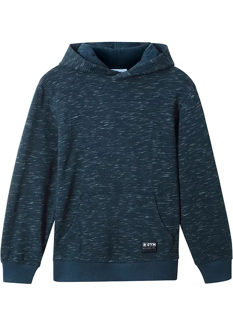 Hoodie in weichem Baumwoll-Mix in blau von vorne - bonprix Hoodie in weichem Baumwoll-Mix in blau von vorne - bonprix