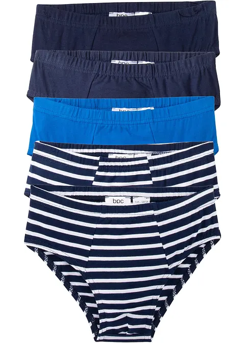 Jungen Slip (5er Pack) in blau von vorne - bonprix Jungen Slip (5er Pack) in blau von vorne - bonprix