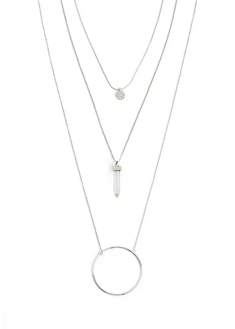 Kettensets (3-tlg.Set) in silber von vorne - bonprix Kettensets (3-tlg.Set) in silber von vorne - bonprix