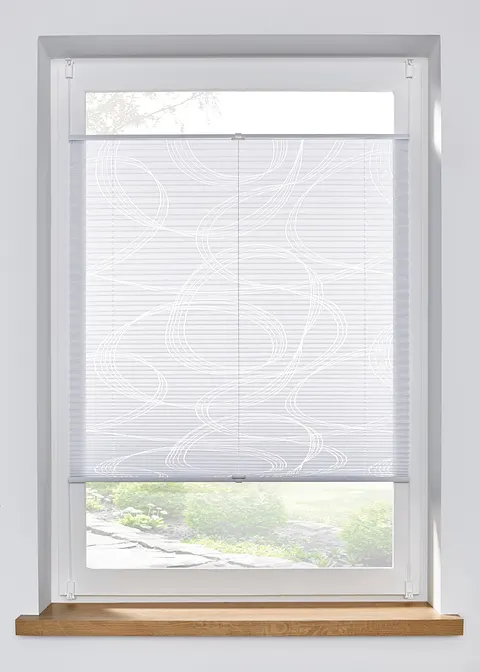 Ausbrenner Plissee graphisch in weiß - bpc living bonprix collection Ausbrenner Plissee graphisch in weiß - bpc living bonprix collection