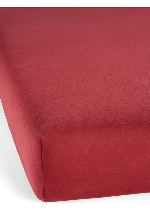 Jersey Spannbettlaken in rot - bonprix Jersey Spannbettlaken in rot - bonprix