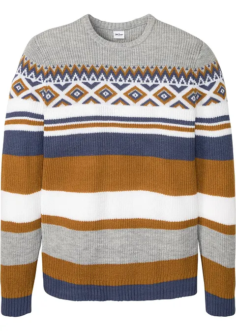 Norweger-Pullover in braun von vorne - bonprix Norweger-Pullover in braun von vorne - bonprix