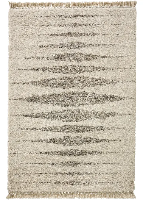 Hochflor Teppich mit geometrischer Musterung in beige - bpc living bonprix collection Hochflor Teppich mit geometrischer Musterung in beige - bpc living bonprix collection