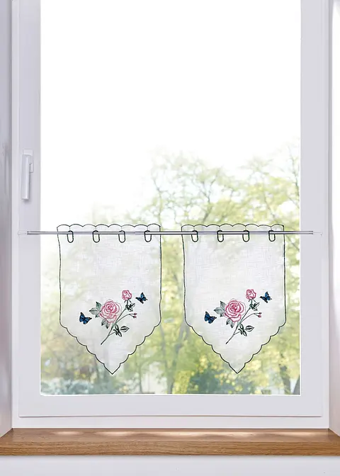 Panneau mit Stickerei (2er Pack) in weiß - bpc living bonprix collection Panneau mit Stickerei (2er Pack) in weiß - bpc living bonprix collection