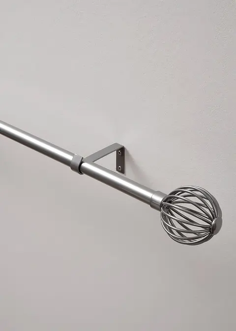 Gardinenstange ausziehbar mit Kugel in silber - bpc living bonprix collection Gardinenstange ausziehbar mit Kugel in silber - bpc living bonprix collection