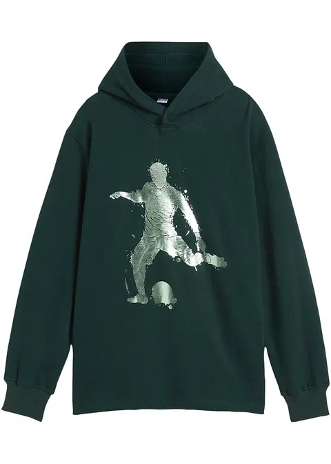 Hoodie aus weichem Baumwoll-Mix in grün von vorne - bonprix Hoodie aus weichem Baumwoll-Mix in grün von vorne - bonprix