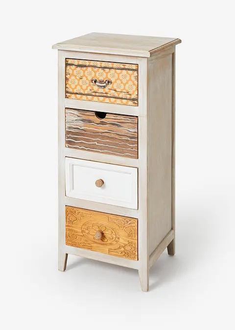 Kommode mit 4 Schubladen in beige von vorne - bonprix Kommode mit 4 Schubladen in beige von vorne - bonprix