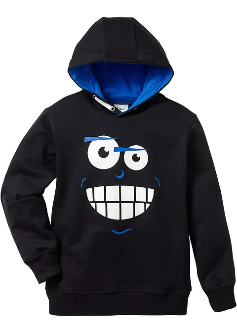Hoodie aus reiner Baumwolle in schwarz von vorne - bonprix Hoodie aus reiner Baumwolle in schwarz von vorne - bonprix