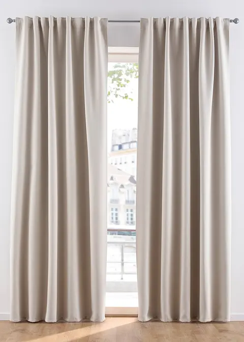 Abdunkelnder Vorhang, in vielen Größen (1er Pack) in beige - bonprix Abdunkelnder Vorhang, in vielen Größen (1er Pack) in beige - bonprix