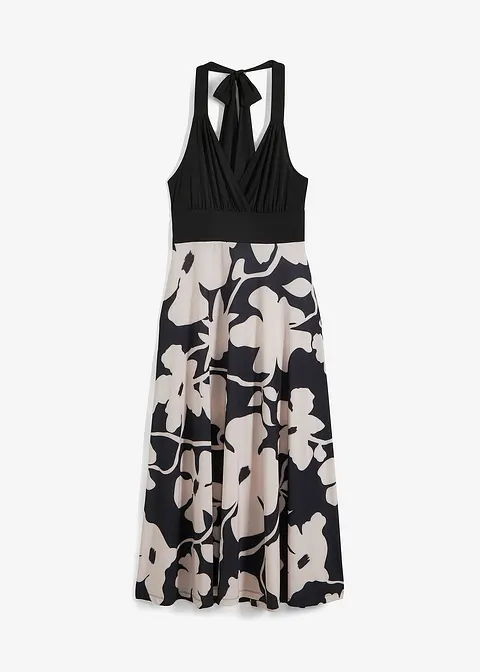 Neckholder-Kleid in schwarz von vorne - BODYFLIRT boutique Neckholder-Kleid in schwarz von vorne - BODYFLIRT boutique