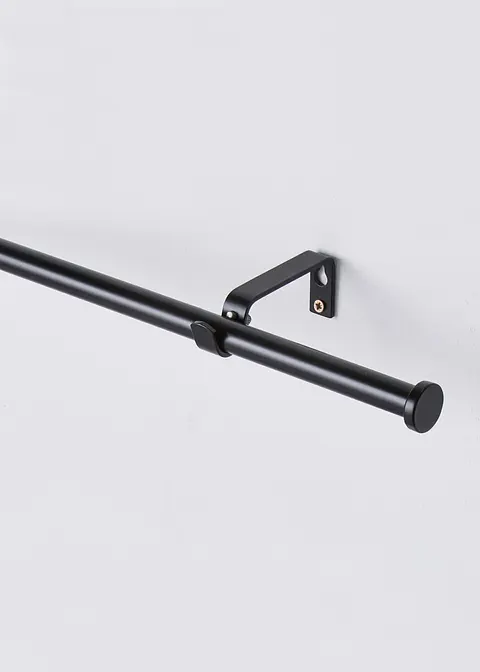 Gardinenstange mit Endstück Scheibe in schwarz - bonprix Gardinenstange mit Endstück Scheibe in schwarz - bonprix