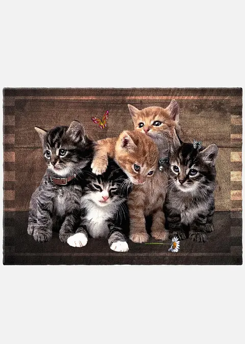 Fußmatte mit Katzenmotiv in braun - bonprix Fußmatte mit Katzenmotiv in braun - bonprix
