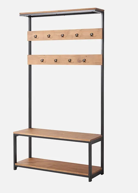 Garderobe mit Bank in beige von vorne - bonprix Garderobe mit Bank in beige von vorne - bonprix