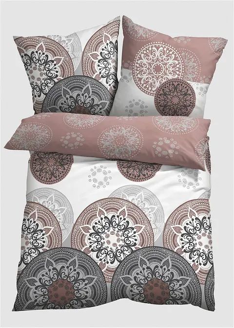 Bettwäsche mit Ornamenten in grau - bonprix Bettwäsche mit Ornamenten in grau - bonprix