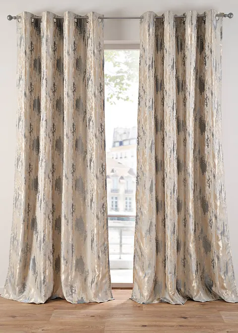 Jacquard Fertigvorhang mit Glanz (1er Pack) in gold - bonprix Jacquard Fertigvorhang mit Glanz (1er Pack) in gold - bonprix
