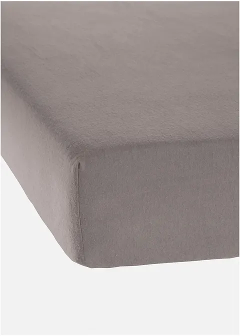 Biber Spannbettlaken in braun - bonprix Biber Spannbettlaken in braun - bonprix
