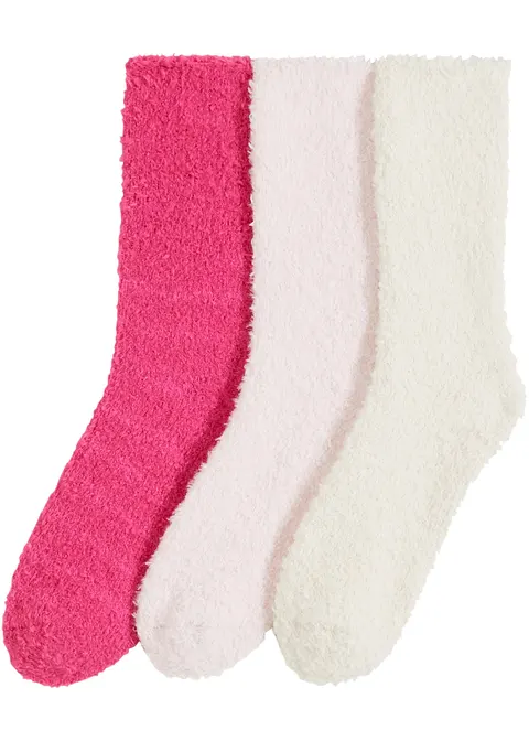 Kuschelsocken (3er Pack) in weiß von vorne - bonprix Kuschelsocken (3er Pack) in weiß von vorne - bonprix