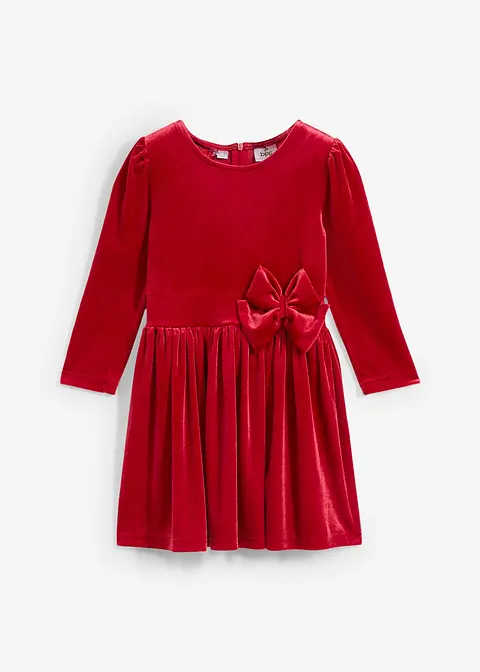 Ausgestelltes Samtkleid in rot von vorne - bonprix Ausgestelltes Samtkleid in rot von vorne - bonprix