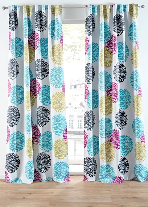 Verdunkelungsvorhang mit Druck mit recyceltem Polyester (1er Pack) in bunt - bonprix Verdunkelungsvorhang mit Druck mit recyceltem Polyester (1er Pack) in bunt - bonprix